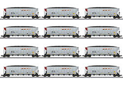 Set Hopper Car wagens (stortwagens) van de BNSF