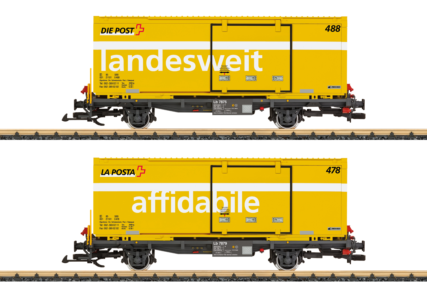Post Containerwagen-Set RhB