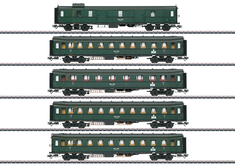 Lot De 5 Voitures Roco HO (échelle 1:87) – Classe Brochet 1 2. De La DB – Modélisme Ferroviaire