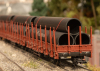 Stake Car Set 1 Loaded with Steel Pipes