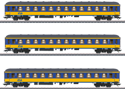 Wagenset met 3 sneltreinrijtuigen