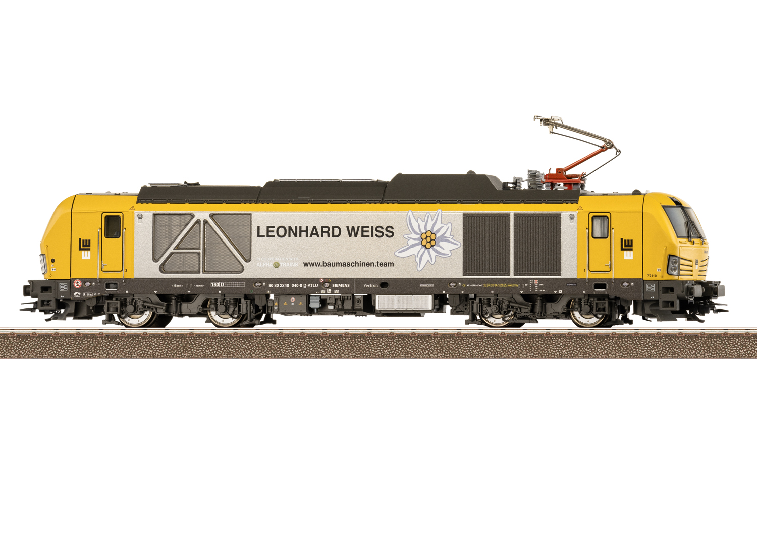 Trix 12758 E-Lok BR 152 Railion Ep Ⅴ 12758 MINITRIX N E-LOK BR 152 Railion Loc rot OVP Spur N 1
