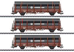 Stake Car Set 1 Loaded with Steel Pipes