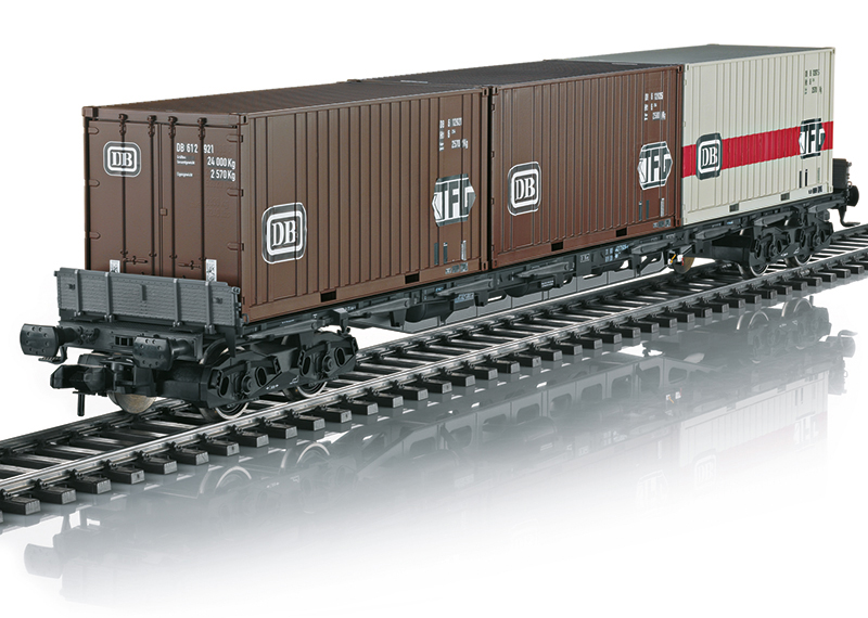 鉄道模型 marklin 47723 Container Transport Car Type Sgjs 716 Multi-Use Container Transport Car | Märklin Website DE
