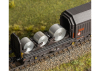 Flat Car Set with Telescoping Covers
