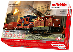 Märklin HOゲージ鉄道模型セット Fire Department Recovery Crane Car Set | Maerklin US