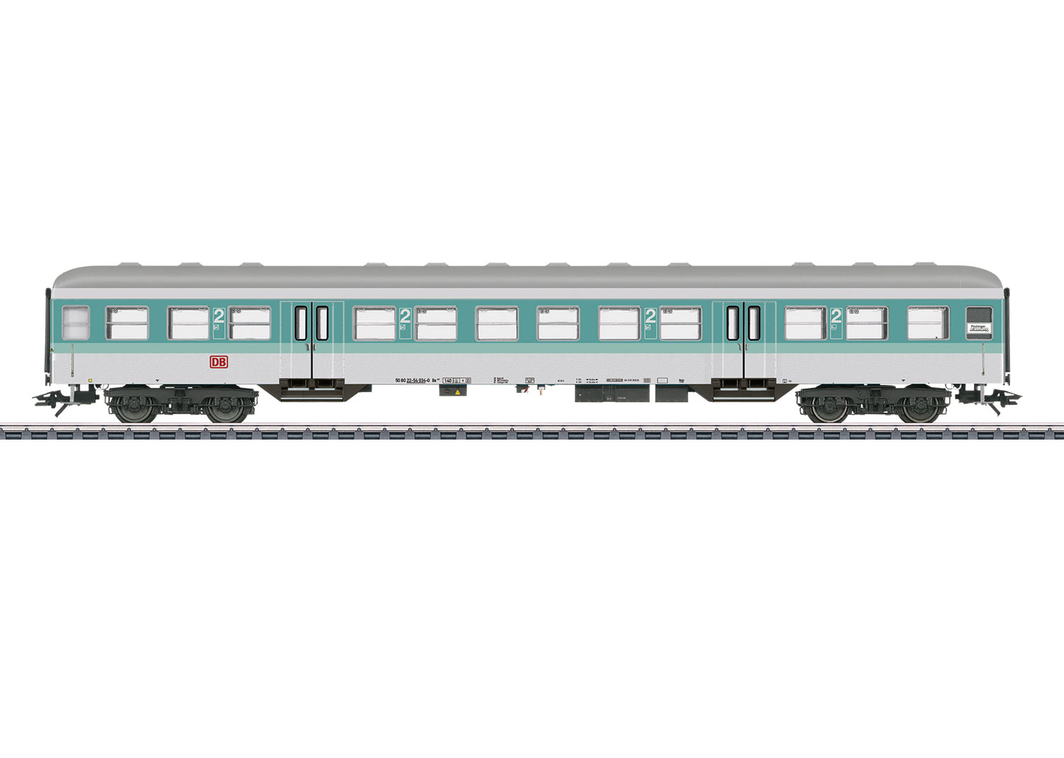 thumbnail image 2 of Märklin 43816 DB AG Commuter Coach - H0 Scale 1st/2nd Class Silverling Train Car 2 of 11